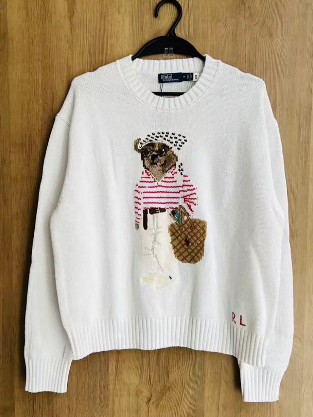 Polo Ralph Lauren White Polo Bear Sweater
